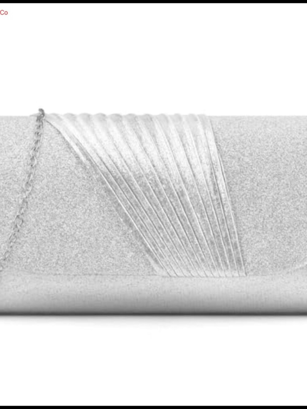 Satin Pleated Evening Clutch Crossbody with Chain Formal Wedding Party Bag